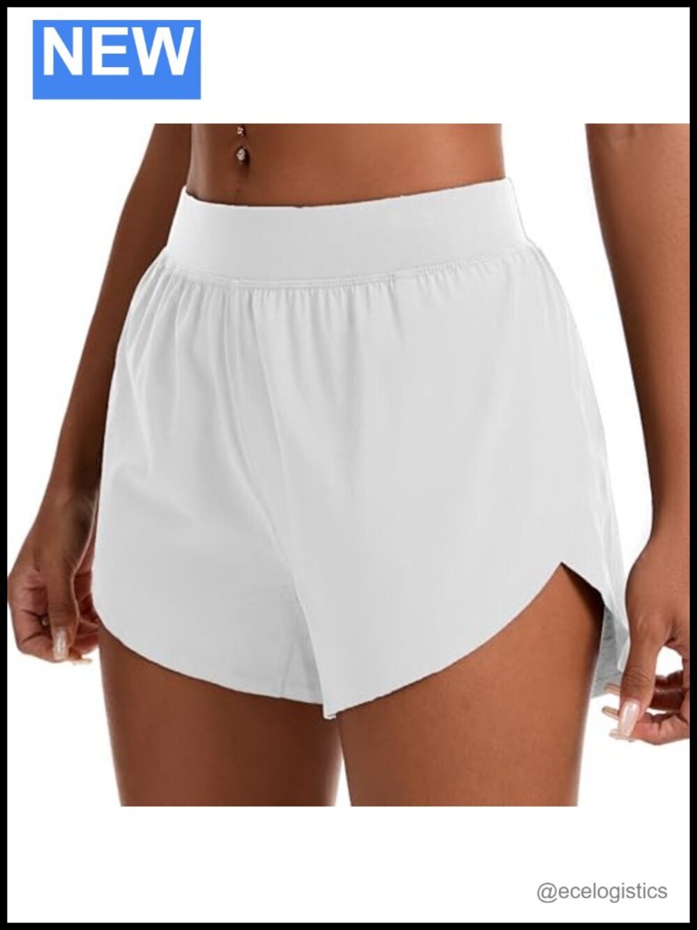 Mid Waisted Dolphin Athletic Shorts with Liner Quick Dry Lightweight